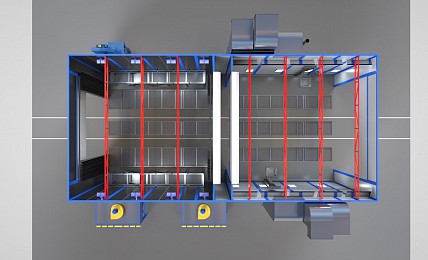 Проходная дробеструйная камера SPK-8.8.9